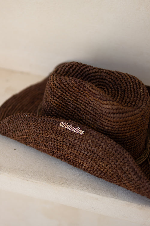PALMS RAFFIA COWBOY - BROWN (PRE-ORDER)