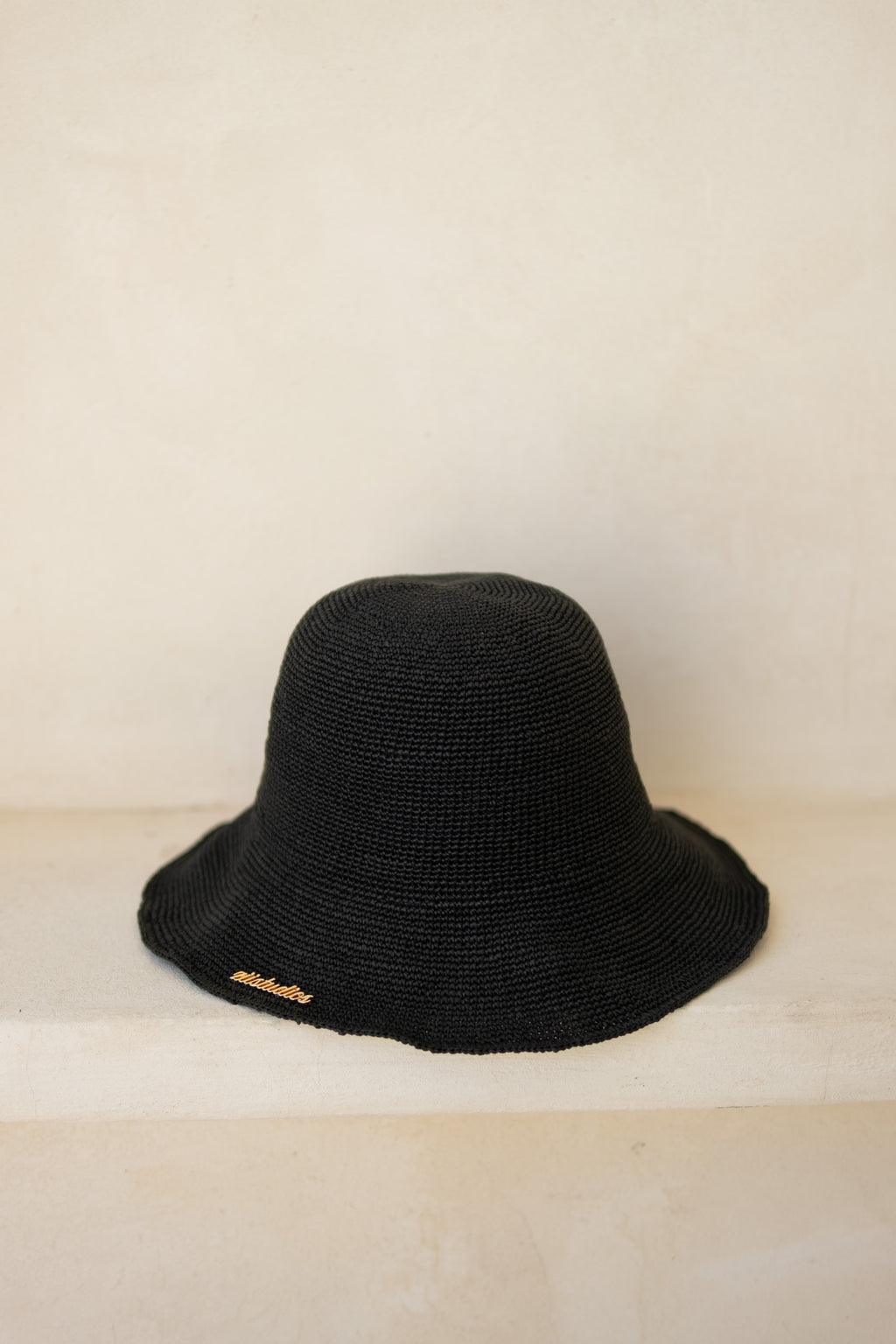 POOLSIDE RAFFIA SUN HAT - BLACK (PRE-ORDER)