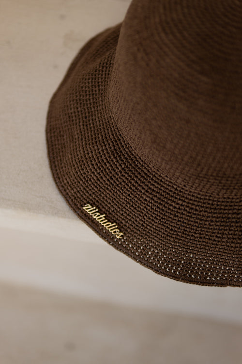 POOLSIDE RAFFIA SUN HAT - BROWN (PRE-ORDER)